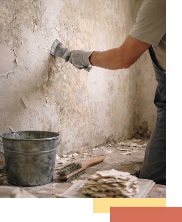 Удаление старой краски со стен в Дмитрове качественно и быстро