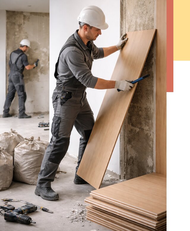 Демонтаж стеновых панелей в Дмитрове от 3752 руб. за м² быстро и недорого | ОТДЕЛОЧНИК-Дмв