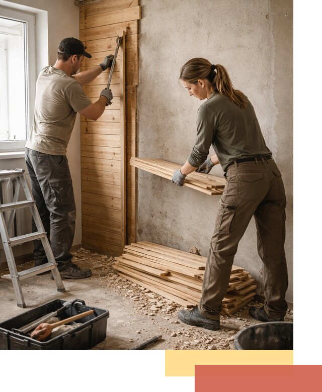 Демонтаж вагонки со стен в Дмитрове — профессиональный демонтаж