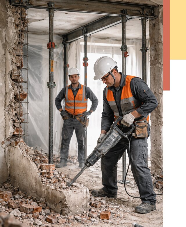 Снос несущих стен в Дмитрове от 10988 руб. — демонтаж несущей стены под ключ | ОТДЕЛОЧНИК-Дмв