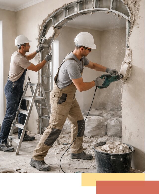 Демонтаж гипсокартонной арки в Дмитрове быстро и аккуратно