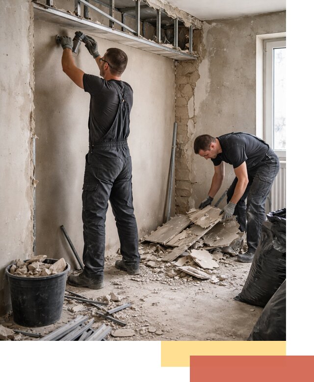 Демонтаж короба из гипсокартона в Дмитрове быстро и аккуратно