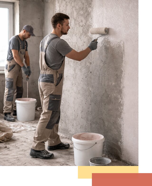 Нанесение бетоноконтакта на стены в Дмитрове для последующей отделки