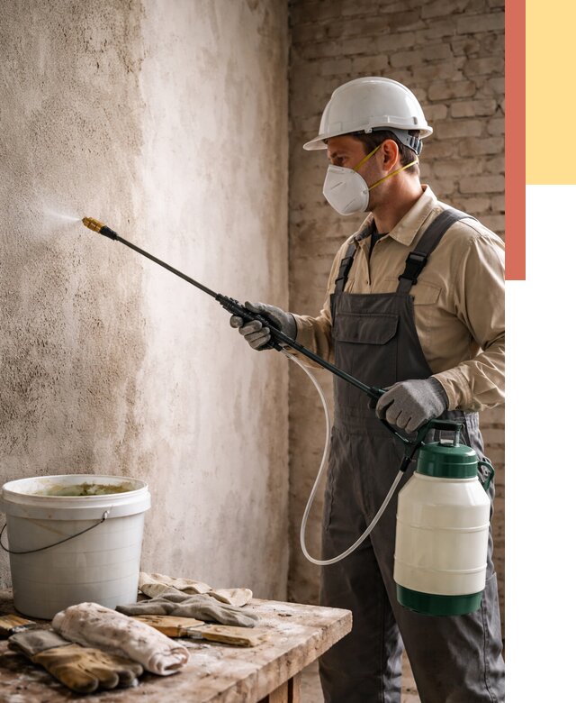 Антисептическая обработка стен в Дмитрове от 1286 руб. — быстро и недорого | ОТДЕЛОЧНИК-Дмв