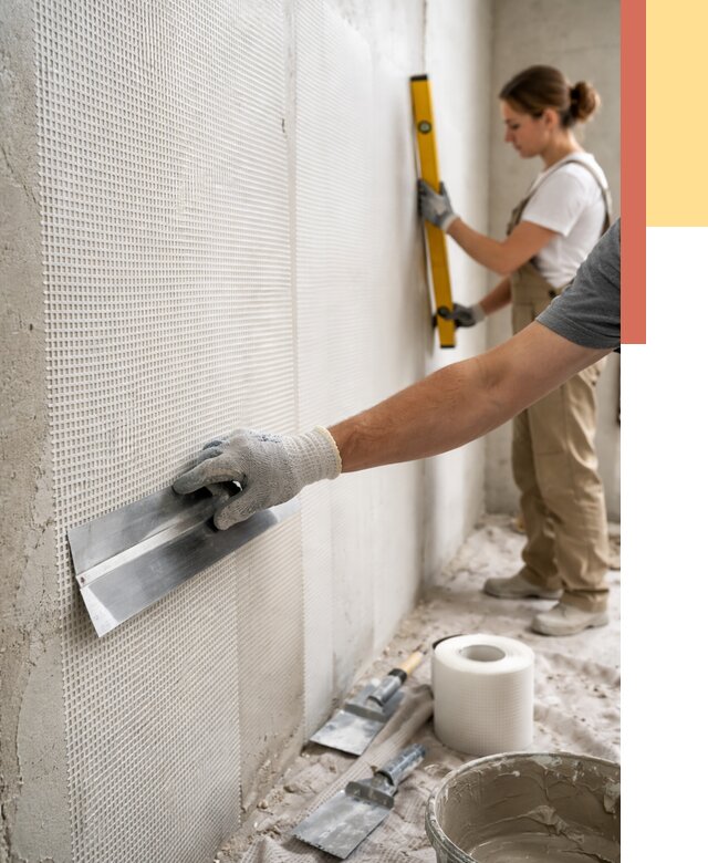 Армирование стен стеклосеткой в Дмитрове от 3430 руб. под ключ | ОТДЕЛОЧНИК-Дмв