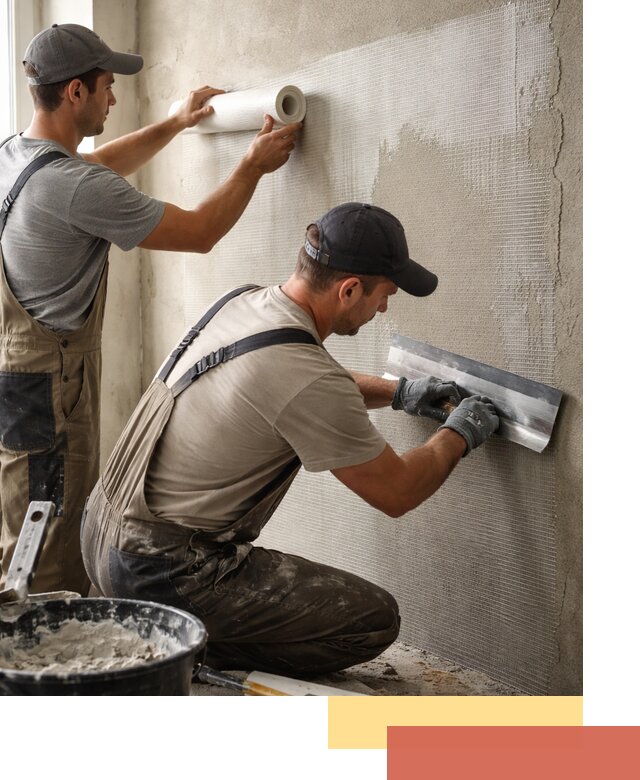 Армирование стен стеклосеткой в Дмитрове для прочной отделки