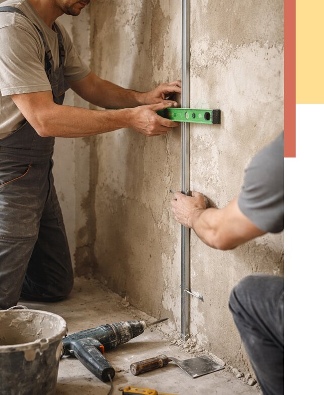 Установка штукатурных маяков в Дмитрове от 7504 руб. — быстро и недорого | ОТДЕЛОЧНИК-Дмв