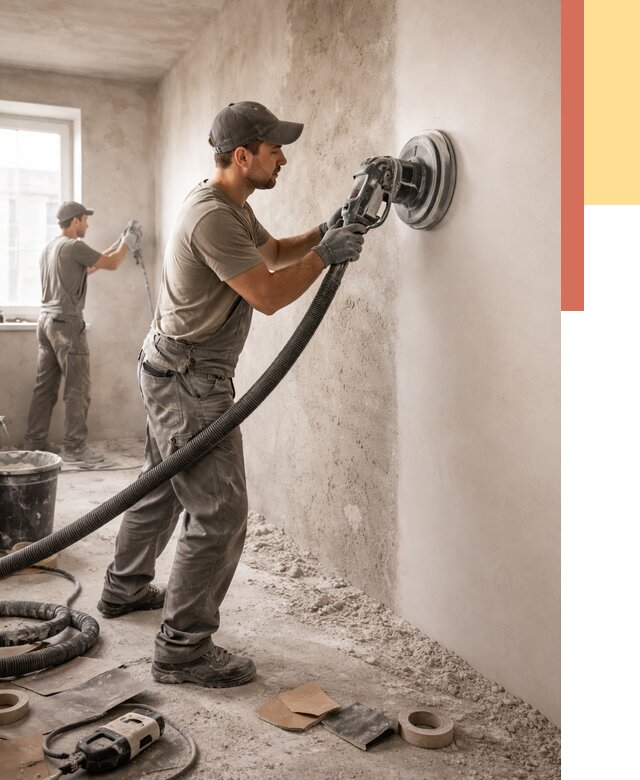 Шлифовка стен в Дмитрове от 1286 руб/м2 — быстро и недорого | ОТДЕЛОЧНИК-Дмв