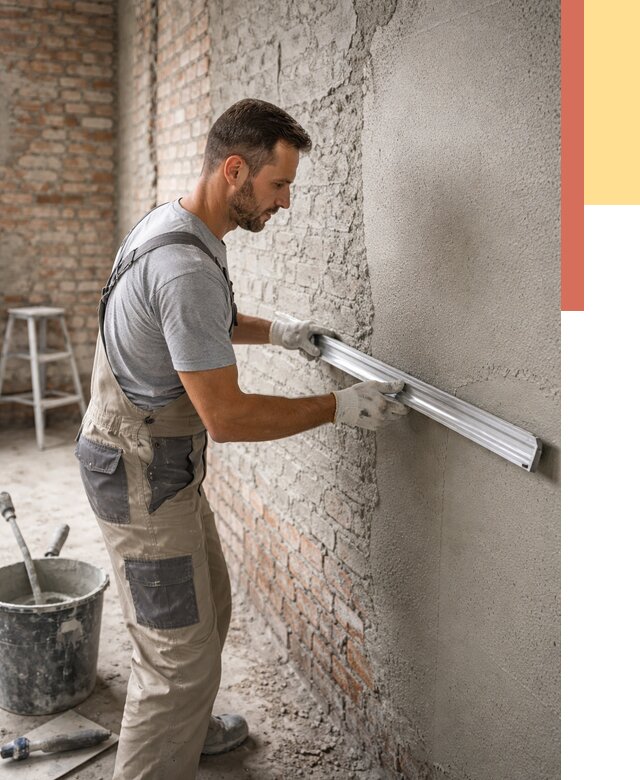 Штукатурка кирпичных стен в Дмитрове от 4824 руб/м2 — быстро и недорого | ОТДЕЛОЧНИК-Дмв