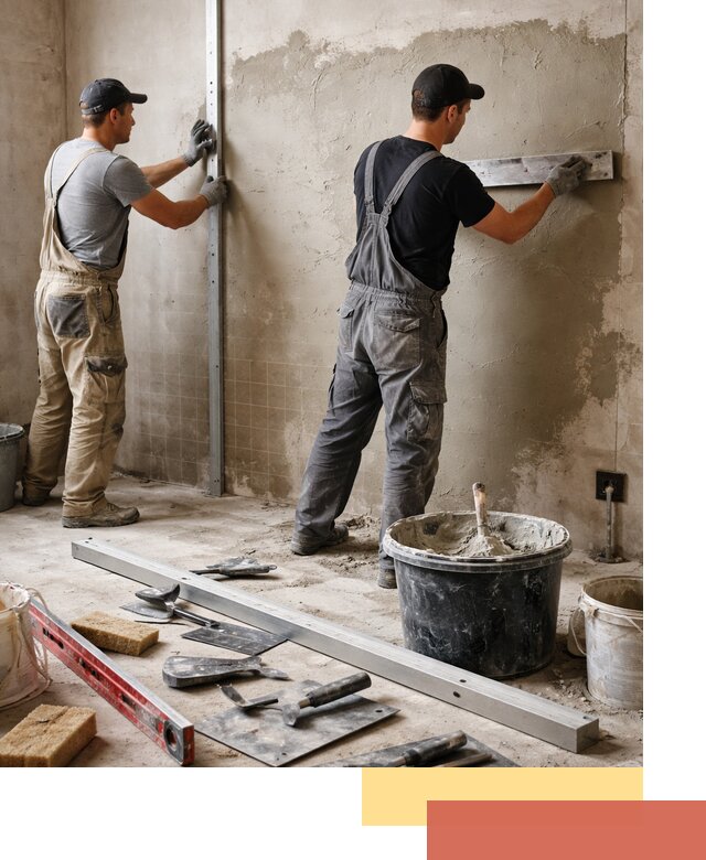 Профессиональная штукатурка стен под плитку в Дмитрове