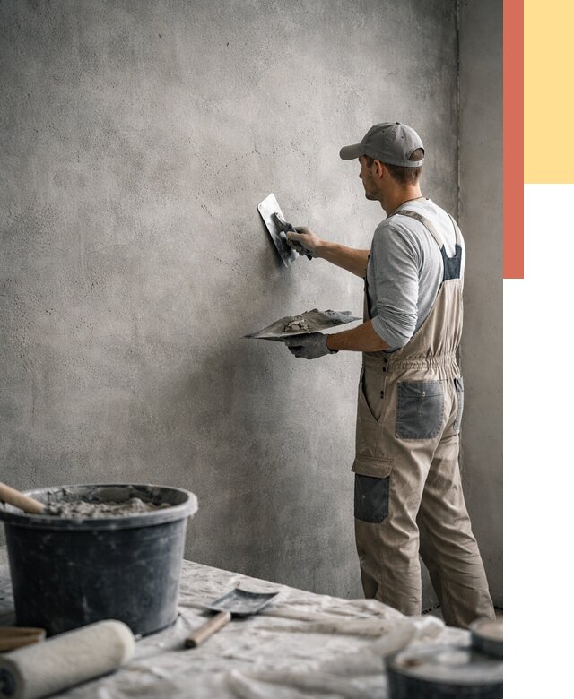 Декоративная штукатурка под бетон в Дмитрове от 2680 руб./м² — нанесение под ключ | ОТДЕЛОЧНИК-Дмв