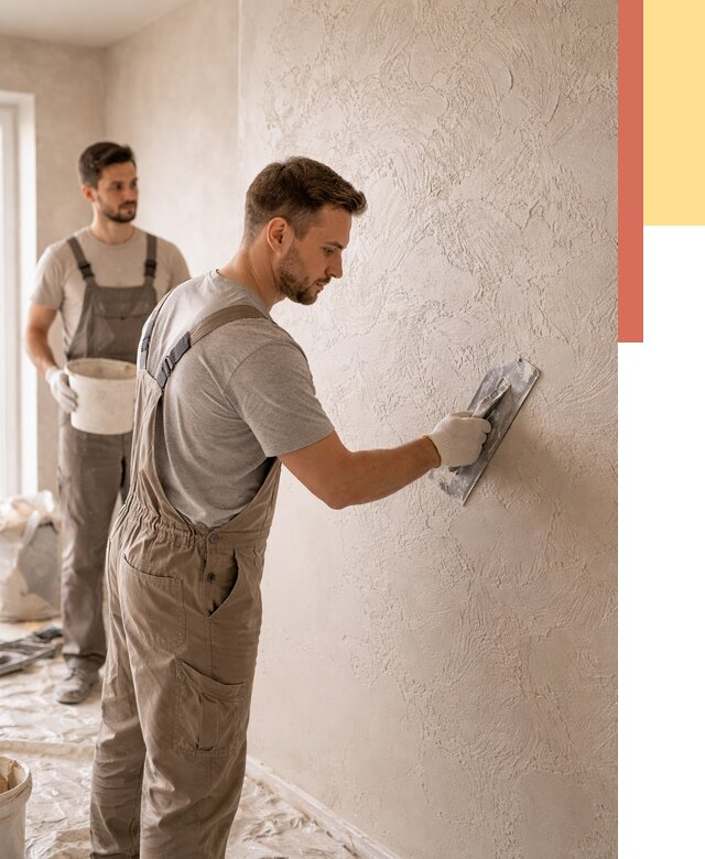 Фактурная штукатурка стен в Дмитрове от 4502 руб./м² — заказать под ключ | ОТДЕЛОЧНИК-Дмв