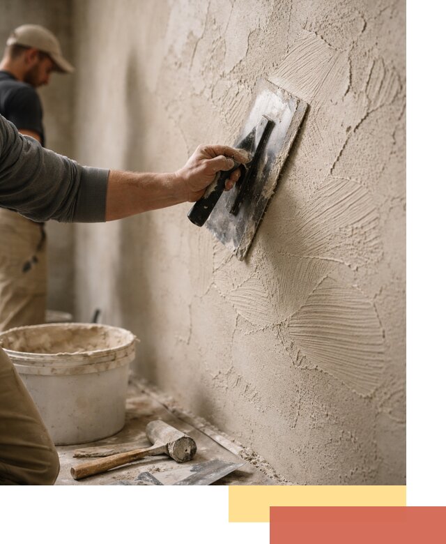 Фактурная штукатурка стен в Дмитрове — монтаж, отделка, реставрация