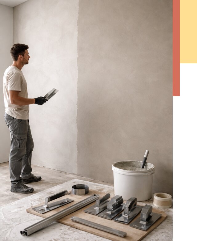 Нанесение микроцемента на стены в Дмитрове от 3430 руб./м2 под ключ | ОТДЕЛОЧНИК-Дмв