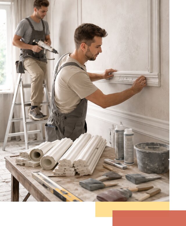 Монтаж лепнины на стены в Дмитрове профессионально и качественно