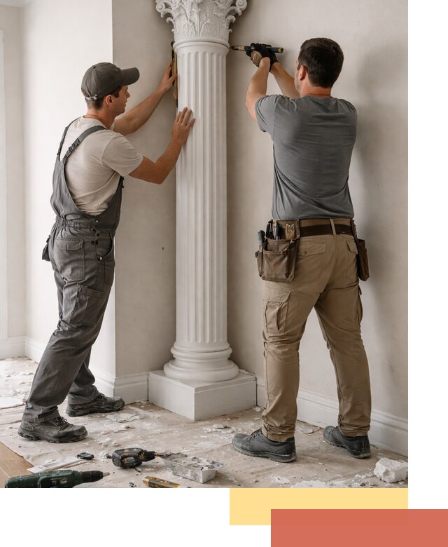 Установка декоративных колонн в Дмитрове под ключ