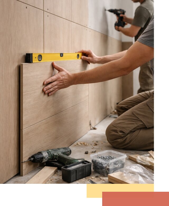 Профессиональный монтаж МДФ панелей на стены в Дмитрове