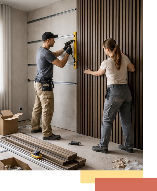 Монтаж реечных панелей на стены в Дмитрове