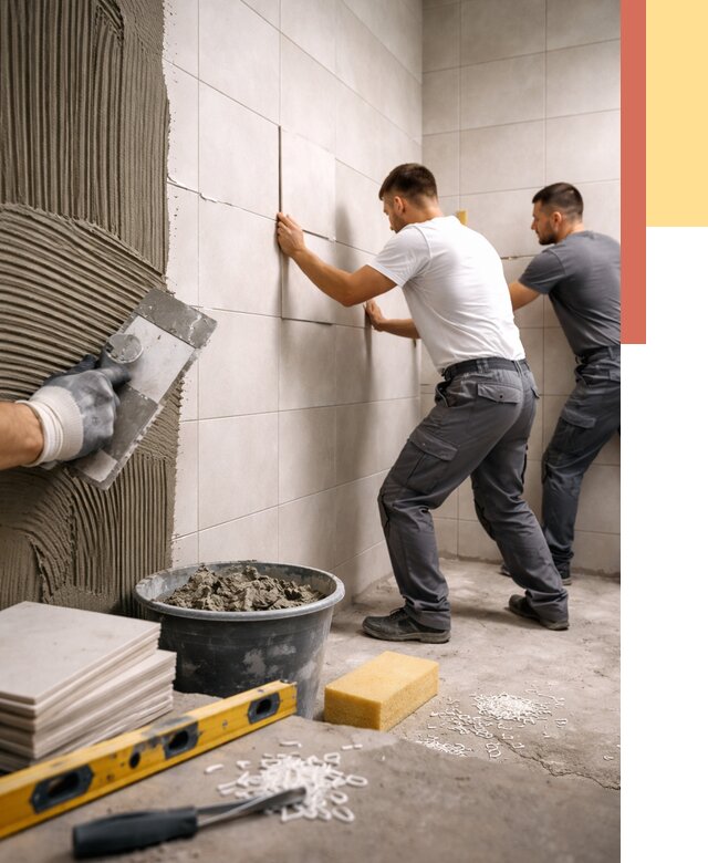 Укладка плитки на стены в Дмитрове от 911 руб. — качественно и недорого | ОТДЕЛОЧНИК-Дмв