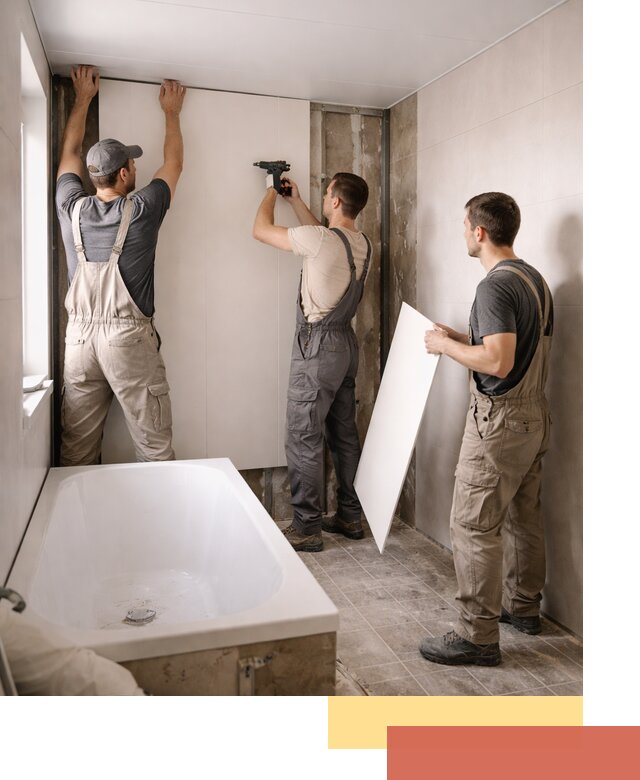 Отделка ванной панели ПВХ профессионально в Дмитрове