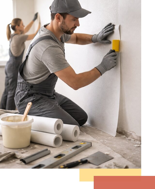 Поклейка стеклообоев профессионально в Дмитрове