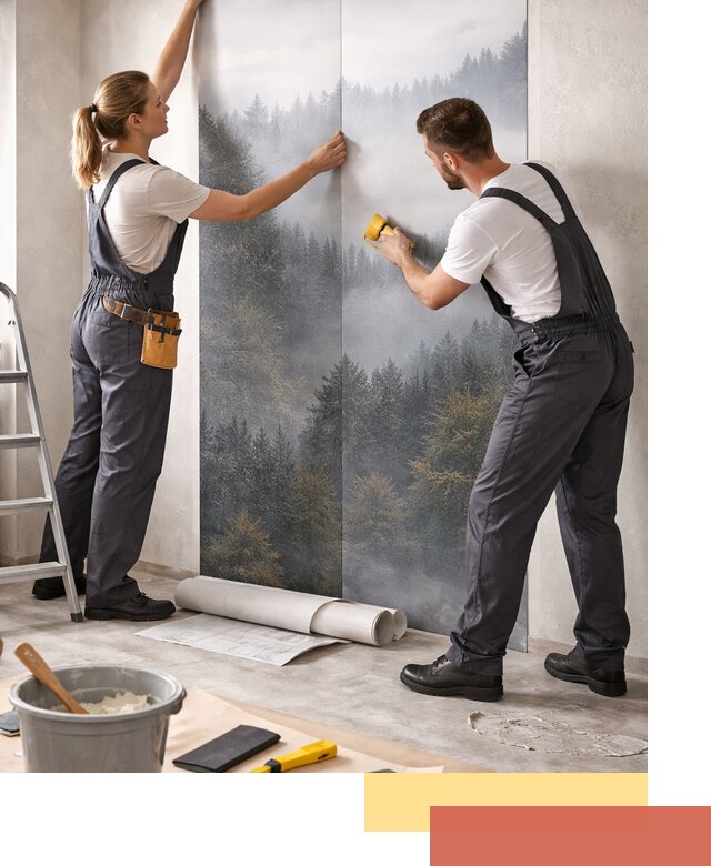 Поклейка фотообоев профессионально в Дмитрове под ключ