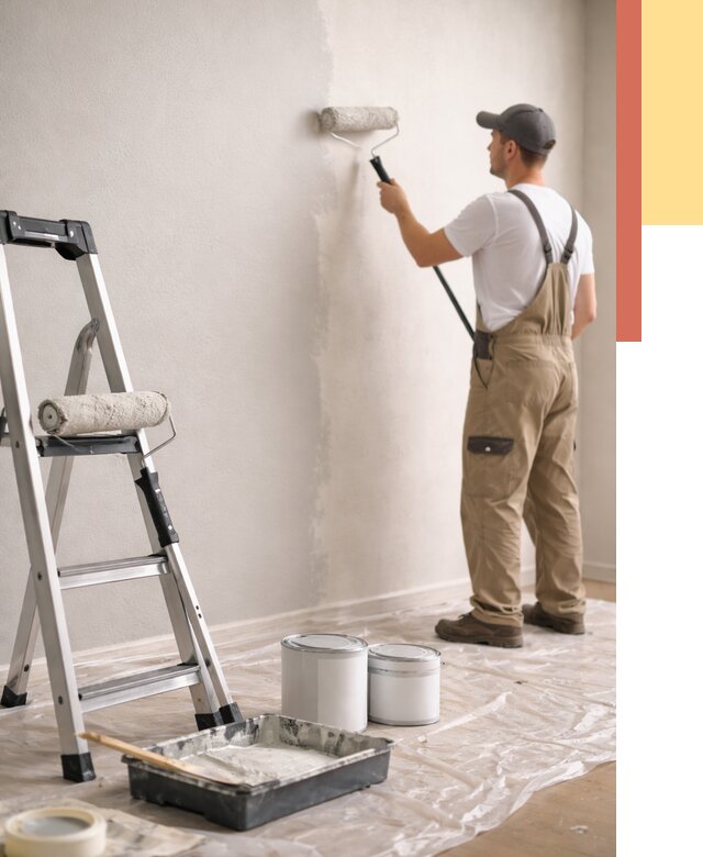 Покраска стен латексной краской в Дмитрове от 4824 руб. за м2 | ОТДЕЛОЧНИК-Дмв