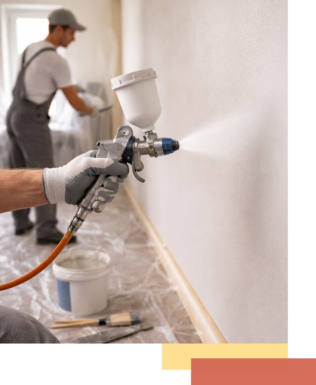 Покраска стен краскопультом в Дмитрове быстро и качественно