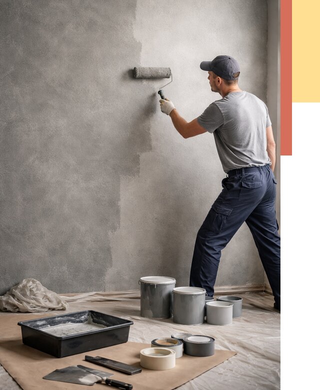 Покраска стен под бетон в Дмитрове от 697 руб. за м2 — быстро и недорого | ОТДЕЛОЧНИК-Дмв