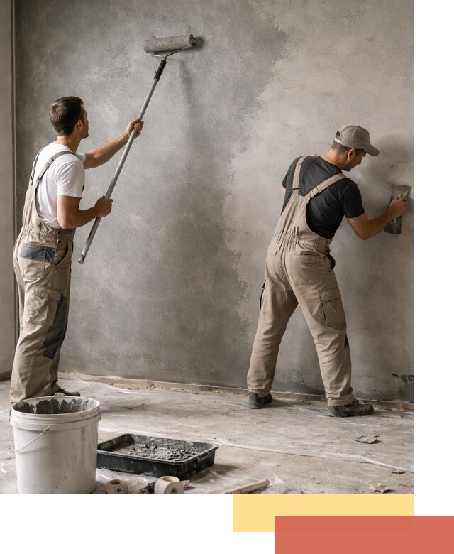 Покраска стен под бетон в Дмитрове профессионально и недорого