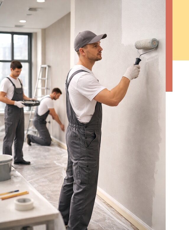 Покраска стен в офисе в Дмитрове от 9112 руб. — быстро и недорого | ОТДЕЛОЧНИК-Дмв