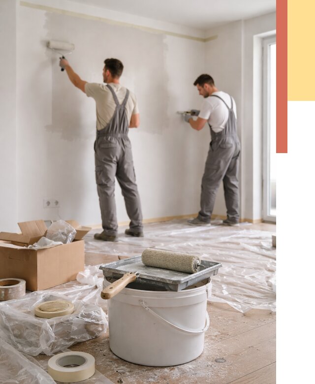 Покраска стен в квартире в Дмитрове от 2680 руб/м2 — быстро и недорого | ОТДЕЛОЧНИК-Дмв