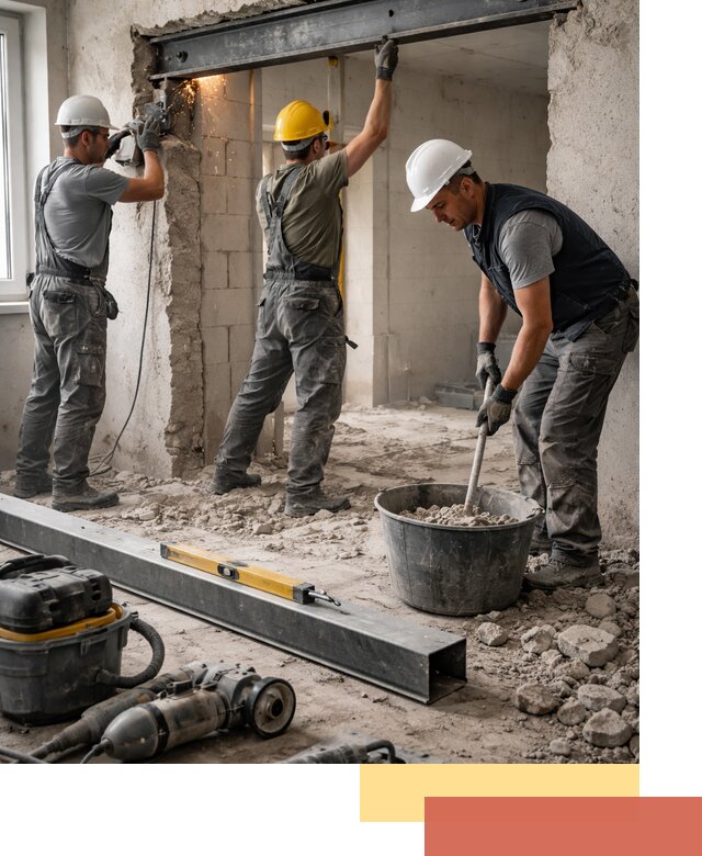 Создание проемов в стенах и несущих конструкциях в Дмитрове