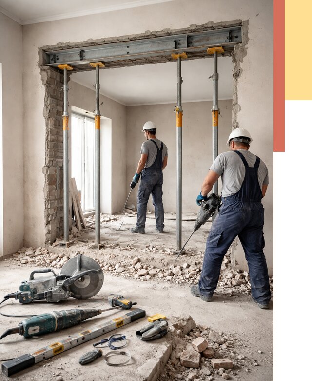 Прорезка проема в стене в Дмитрове от 4824 руб. — быстро и недорого | ОТДЕЛОЧНИК-Дмв