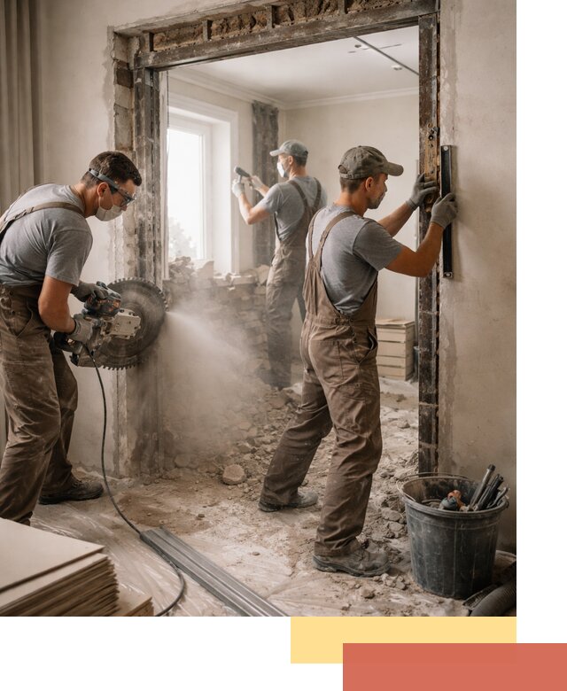 Расширение дверного проема под установку новой двери в Дмитрове