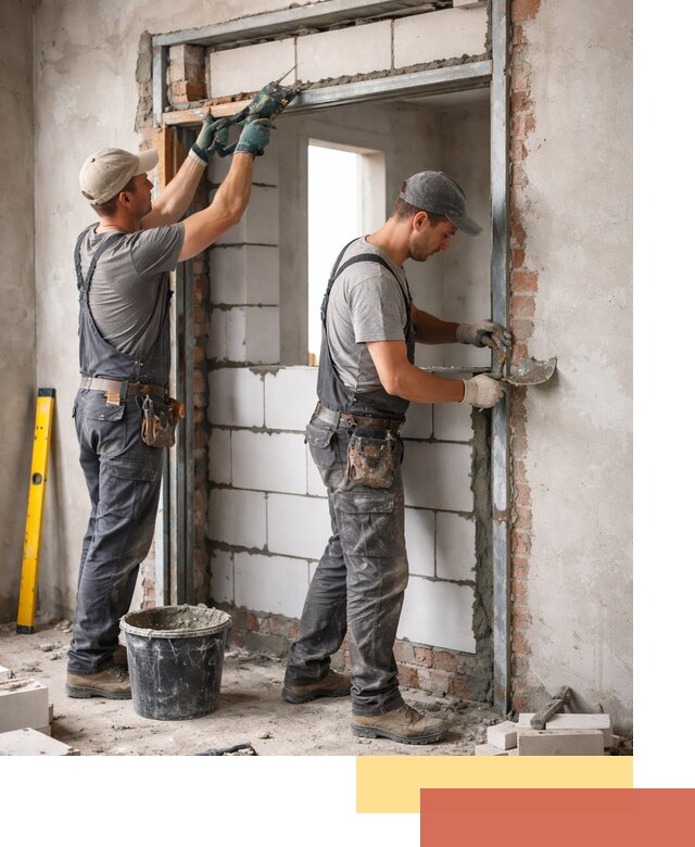 Закладка дверного проема под ключ в Дмитрове: демонтаж, монтаж, отделка