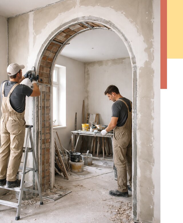 Устройство арочного проема в Дмитрове от 10184 руб. под ключ — быстро и недорого | ОТДЕЛОЧНИК-Дмв