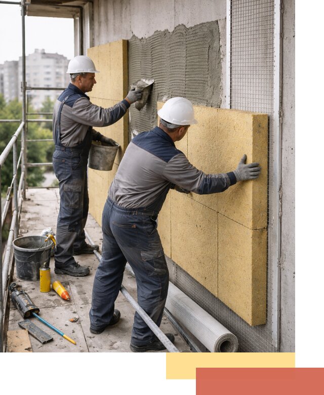 Утепление стен зданий и домов в Дмитрове качественно и надежно