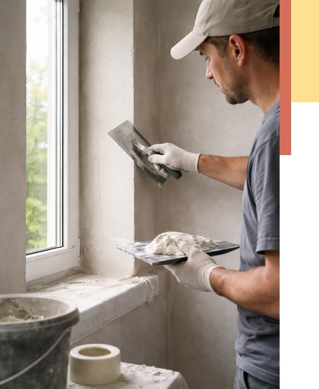 Штукатурка откосов в Дмитрове от 4824 руб/м² — услуги и выравнивание под ключ | ОТДЕЛОЧНИК-Дмв