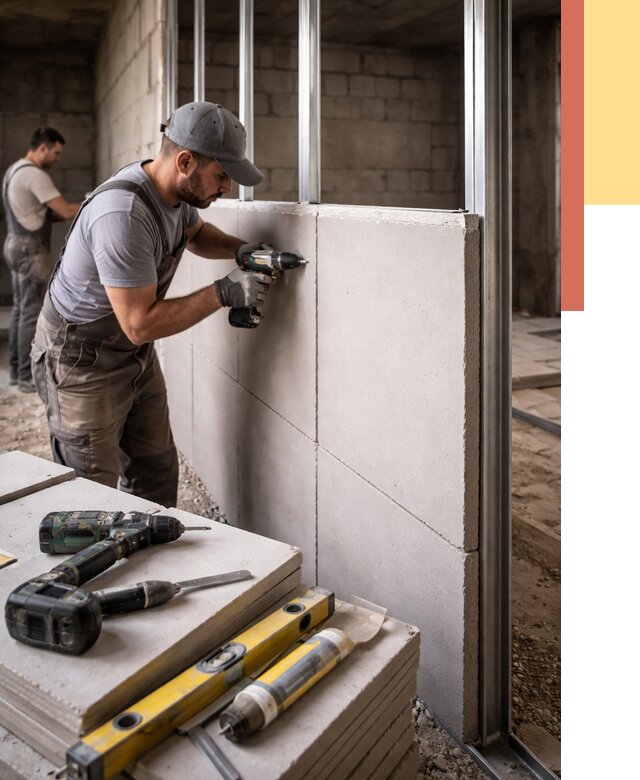 Кладка влагостойких перегородок ПГП в Дмитрове от 1286 руб. под ключ | ОТДЕЛОЧНИК-Дмв