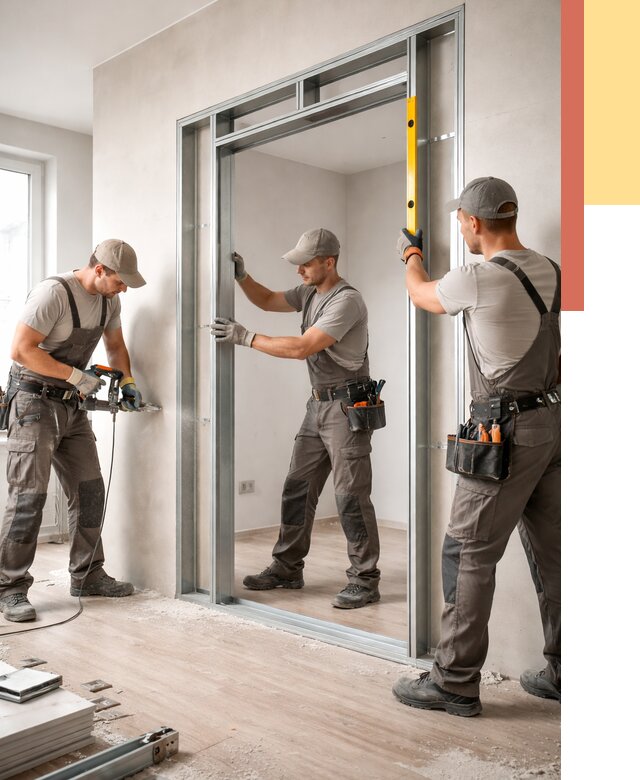 Устройство дверного проема в перегородке в Дмитрове от 4824 руб. под ключ | ОТДЕЛОЧНИК-Дмв