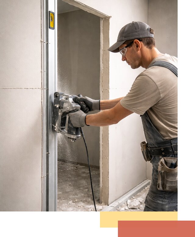 Устройство дверного проема в перегородке в Дмитрове