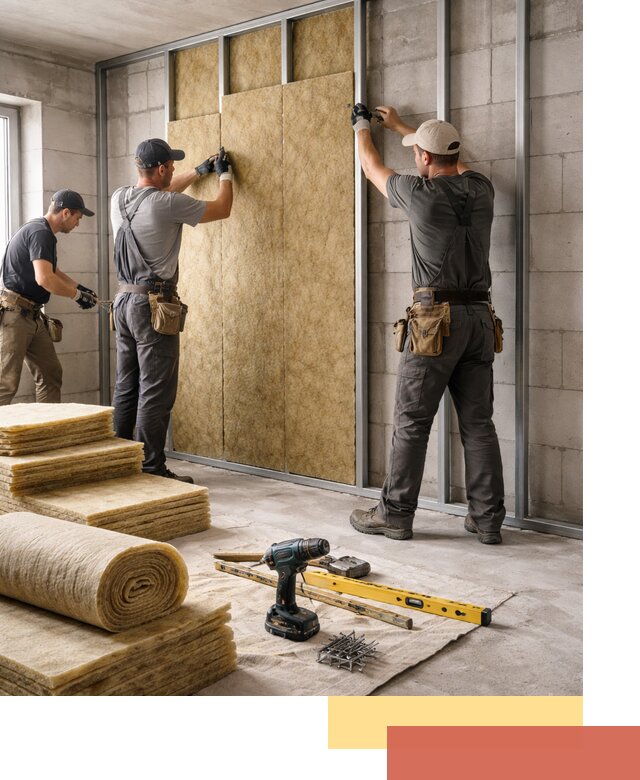 Шумоизоляция перегородок из блоков в Дмитрове — монтаж и защита шумоизоляцией