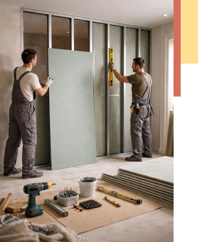 Перегородка из влагостойкого гипсокартона в Дмитрове от 5146 руб. — монтаж под ключ | ОТДЕЛОЧНИК-Дмв