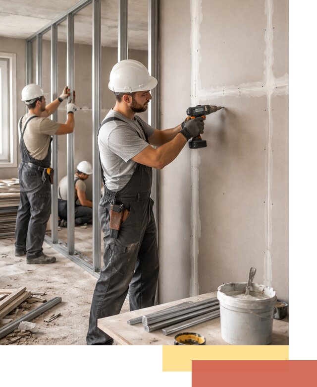 Перегородки из огнестойкого гипсокартона в Дмитрове под ключ