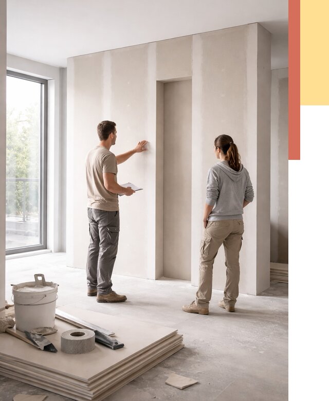 Зонирующая перегородка из гипсокартона в Дмитрове от 3002 руб. под ключ | ОТДЕЛОЧНИК-Дмв