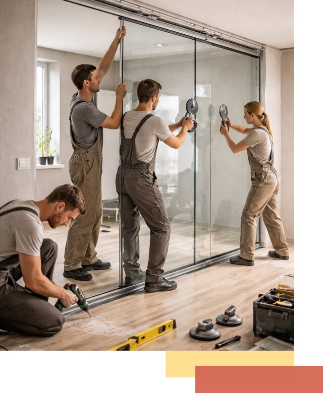 Изготовление стеклянных перегородок на заказ в Дмитрове