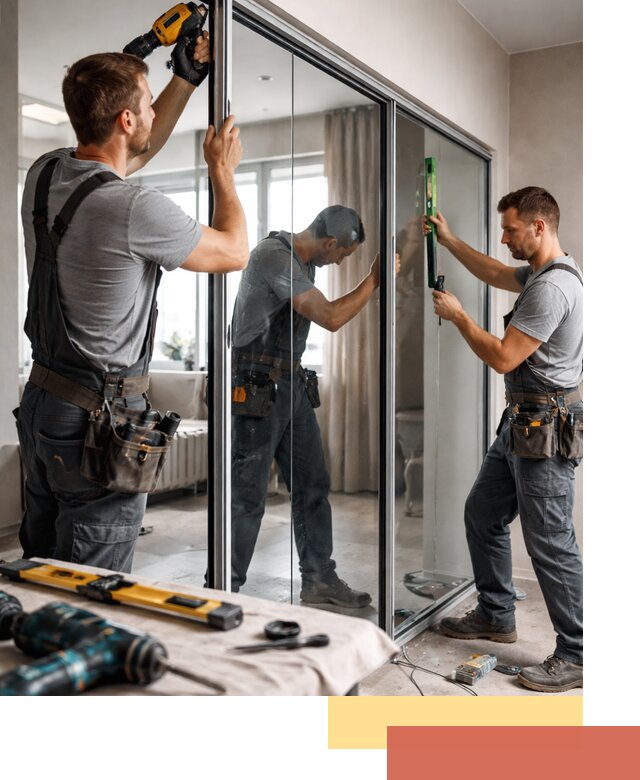 Каркасные стеклянные перегородки под ключ в Дмитрове