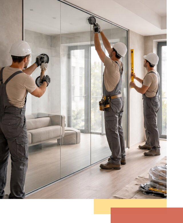 Перегородки из закаленного стекла в Дмитрове для офисов и квартир