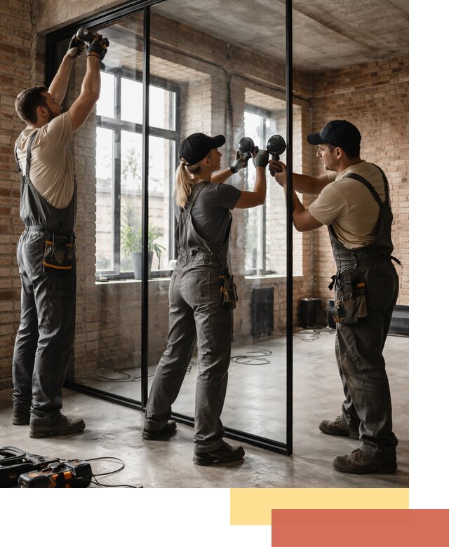 Стеклянные перегородки лофт — изготовление и монтаж в Дмитрове